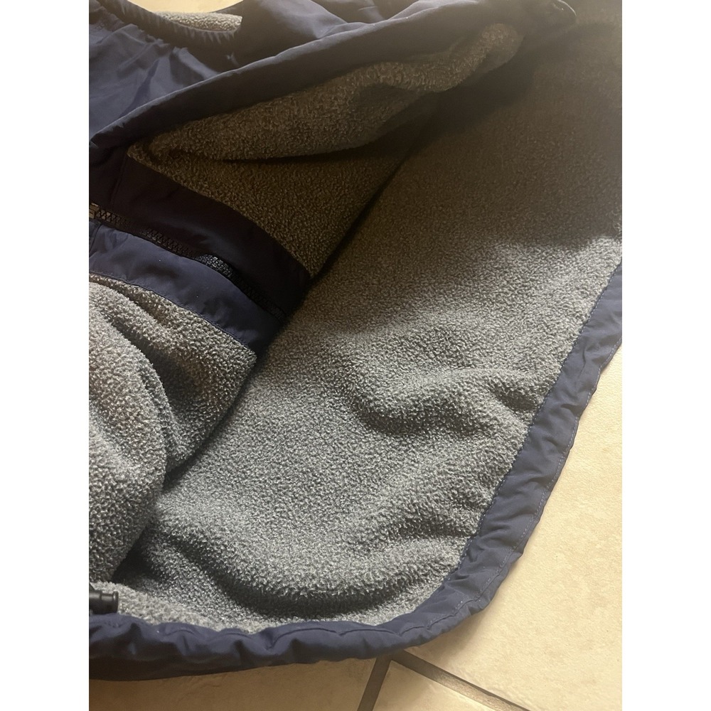 LL Bean Fleece Lined Vest Mens Large Navy Full Zip Missing Zipper Outdoor - Picture 4 of 4
